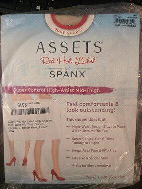 ASSETS SUPER CONTROL HIGH-WAIST PANTY BODY SHAPER. (Barest Color)   Size 7  NIB